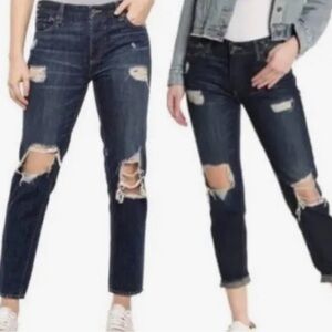 Lucky Brand Distressed Sierra Slim Boyfriend Dark Wash Denim Jeans Size 2/26